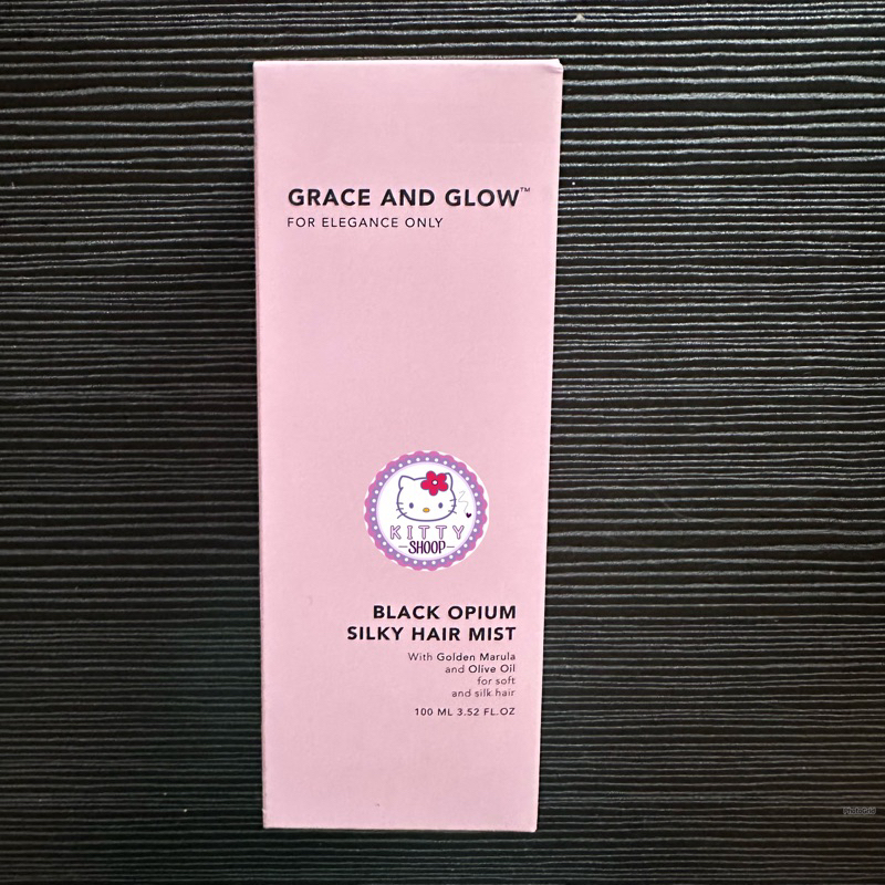 Grace and Glow Black Opium Perfume Hair Mist - Parfum Rambut Spray untuk Rambut Kering dan Bercabang with Golden Marula + Olive Oil