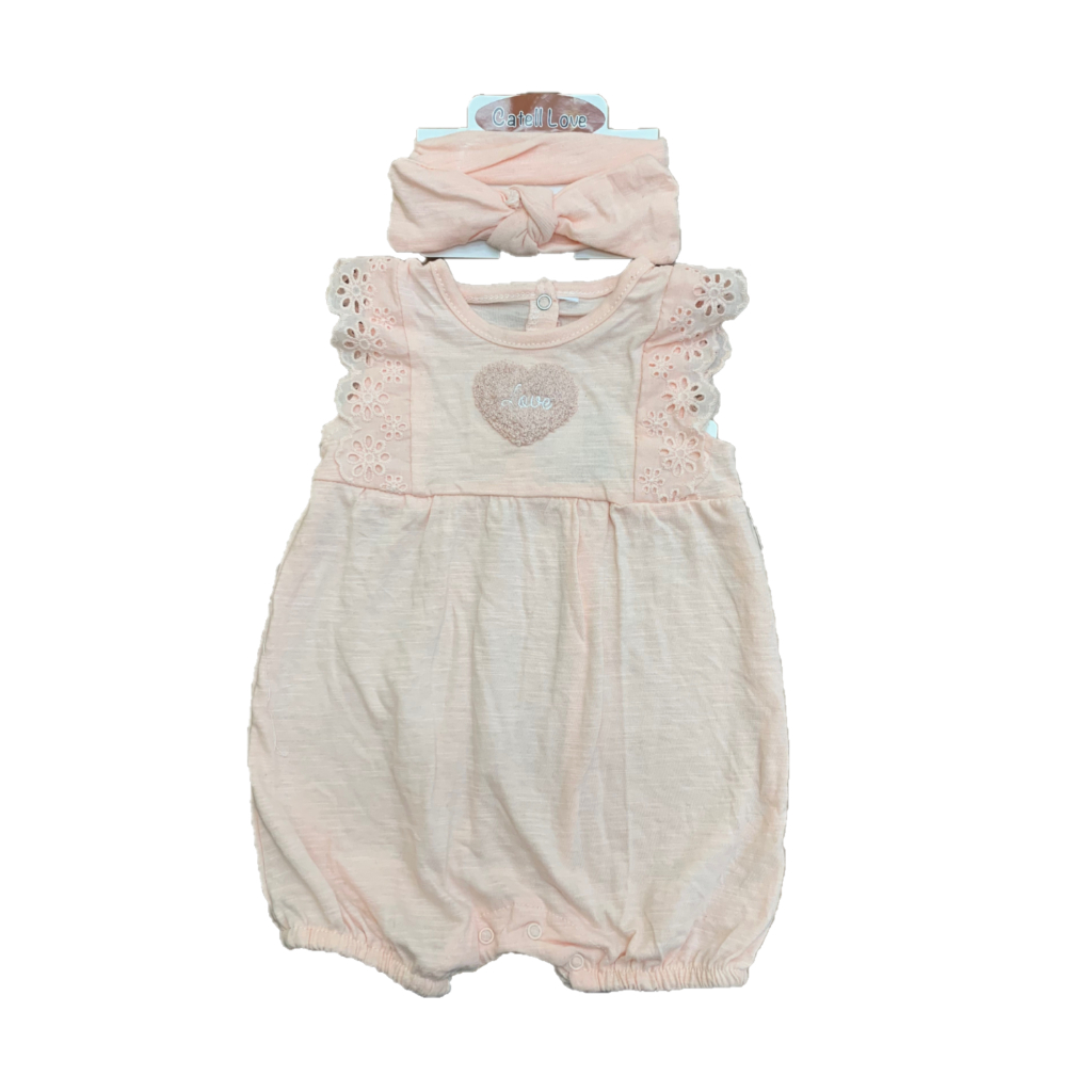 Catell Love Jumper 2 in 1 + Bandana Jumper Bayi Perempuan 0-9 Bulan