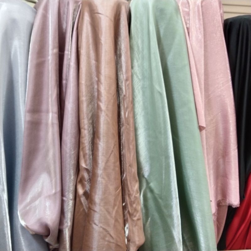 bahan Shimmer silk/bahan kain polos Shimmer silk premium/silk Shimmer/Shimmer yang terbaru/kain Shim