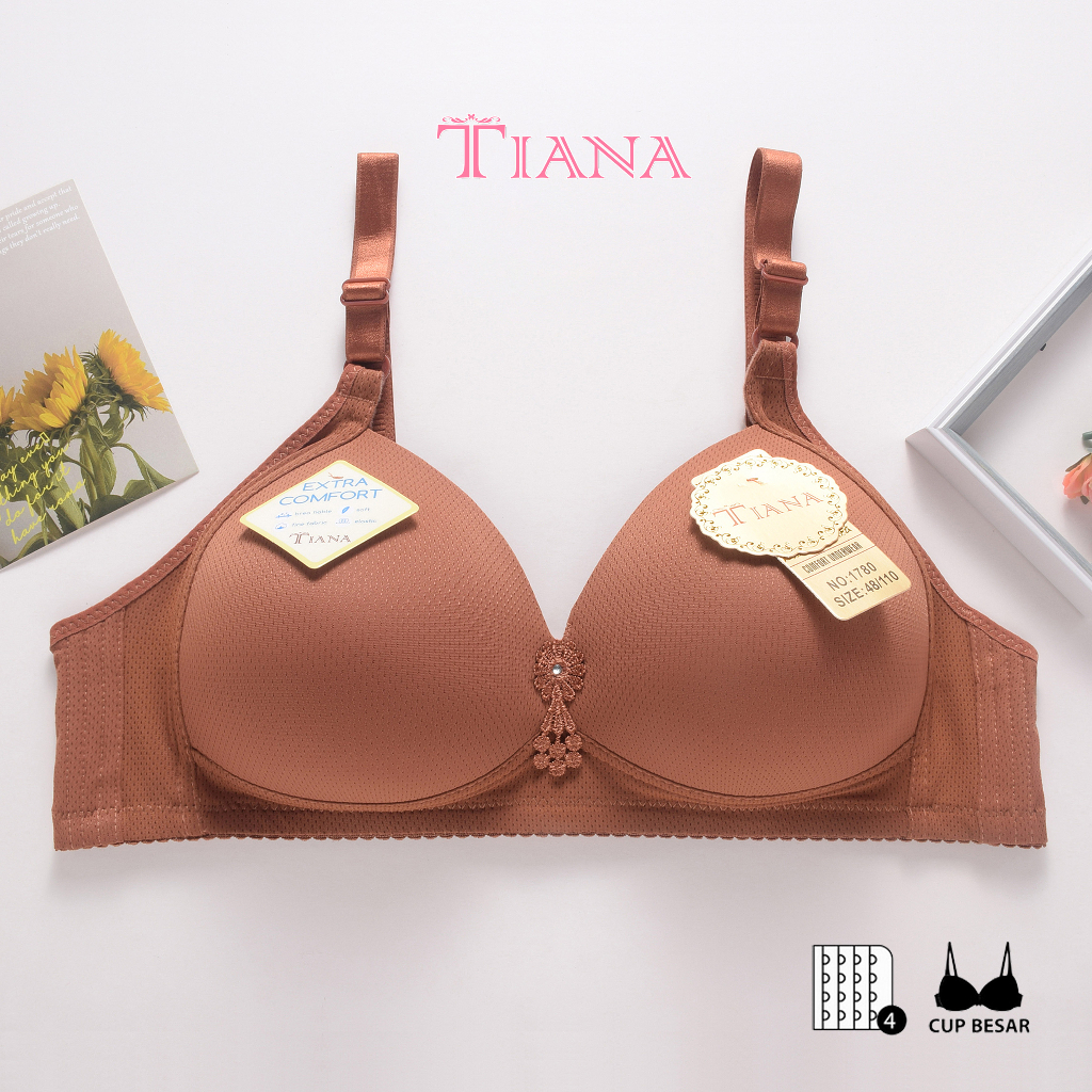 TIANA | BRA Cup Besar Kait 4 Cup C / BH Jumbo Bahan Pori BREATHABLE / art TN 1780