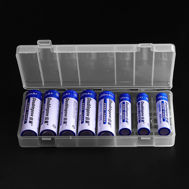 Tempat Baterai Eight Section PP Battery Storage Box - XCC-8 - Transparent