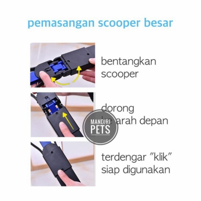 CA287 Jepitan Pup Besar Poop Scoope- Sekop Capitan Kotoran Hewan