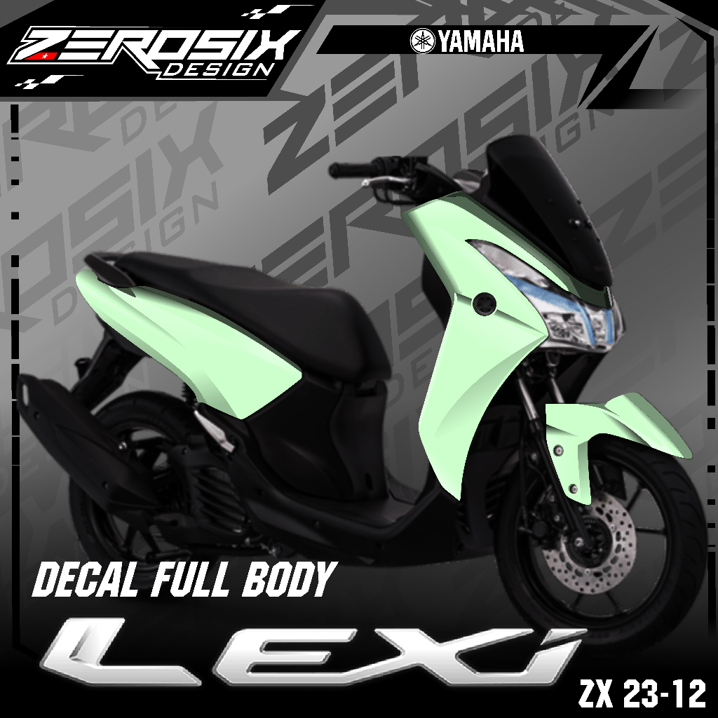 Decal Sticker POLOS Lexi Fullbody - Stiker Motor Yamaha Lexi 125 Variasi Motor Terbaru Termurah Desa