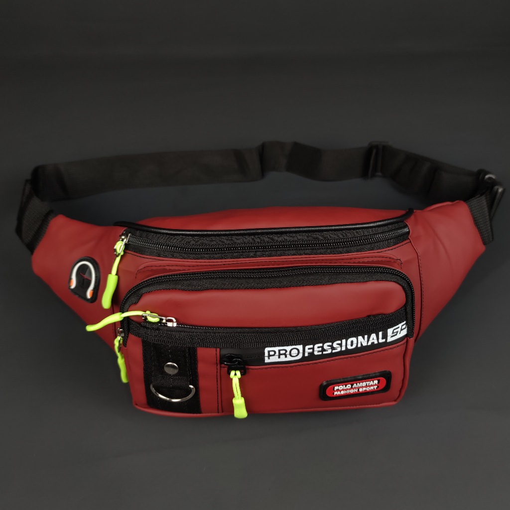 Waistbag Waterproof Import Quality Polo Amstar Tas Pinggang Anti Air Tas Selempang Bahu