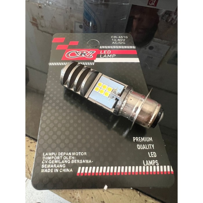 Lampu Utama Motor LED H6 2 Sisi 12 Mata Titik Led AC DC High Low Universal