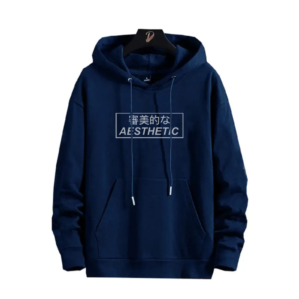 Hoodie Pria/Wanita  Oversize Korean Style Sweater Murah Tebal Xxl Kekinian Navy Cod Hoodie Wanita Oversize Korean Style Hoodie Ziper