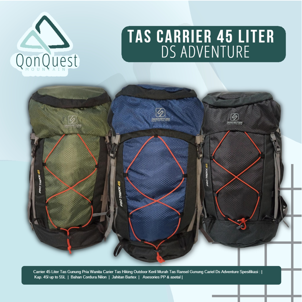 Tas carrier 45 liter Ds Adventure / carier 45 liter / tas ransel gunung pria / tas carier 45 liter /