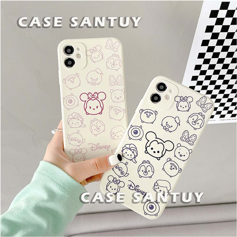 Case Casing Realme C30 C30S C31 C33 C35 C55 Case Cartoon Minnie Mickey Case Square Edge Phone Case Cover Casing