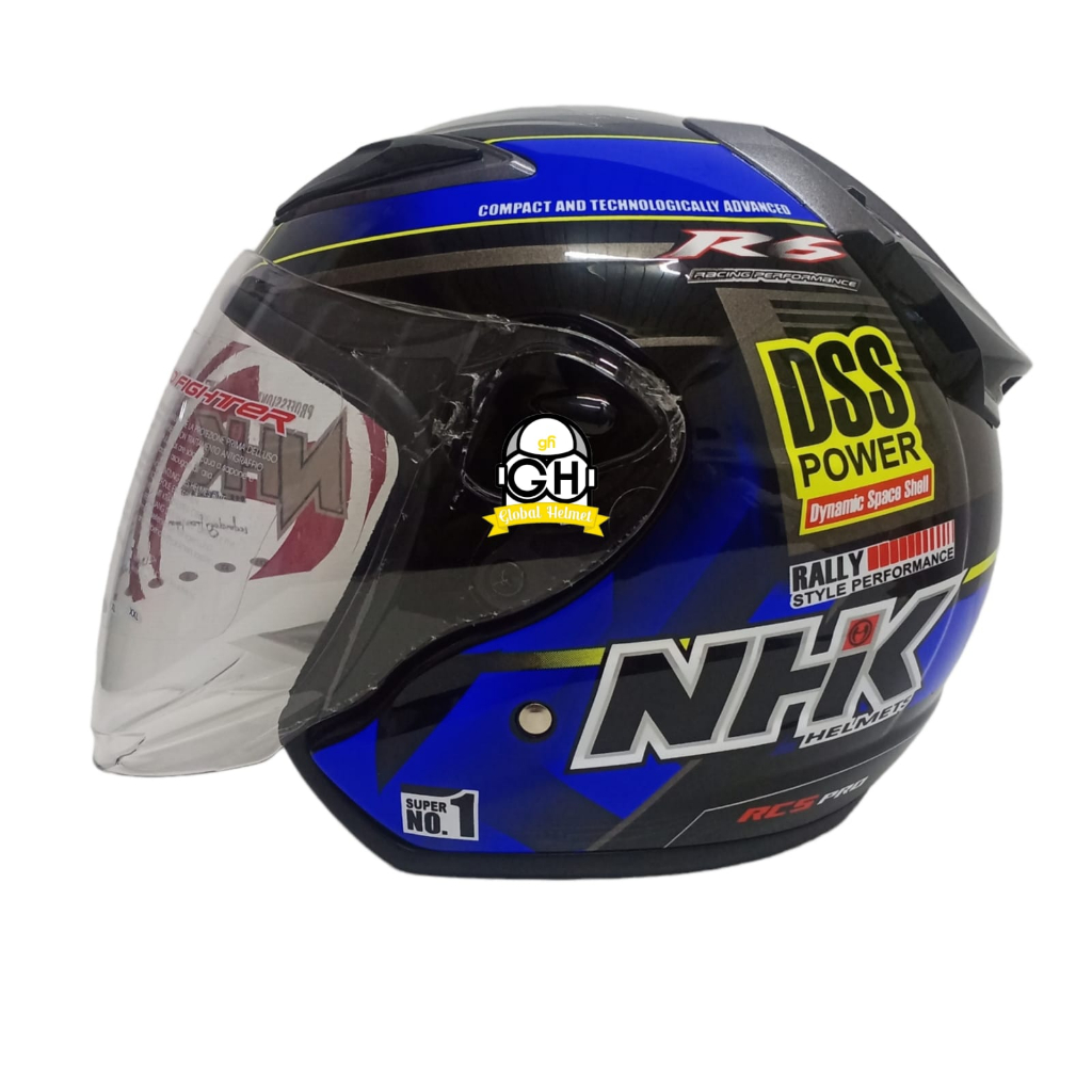 HELM NHK R6 MOTIF RALLY BLACK BLUE