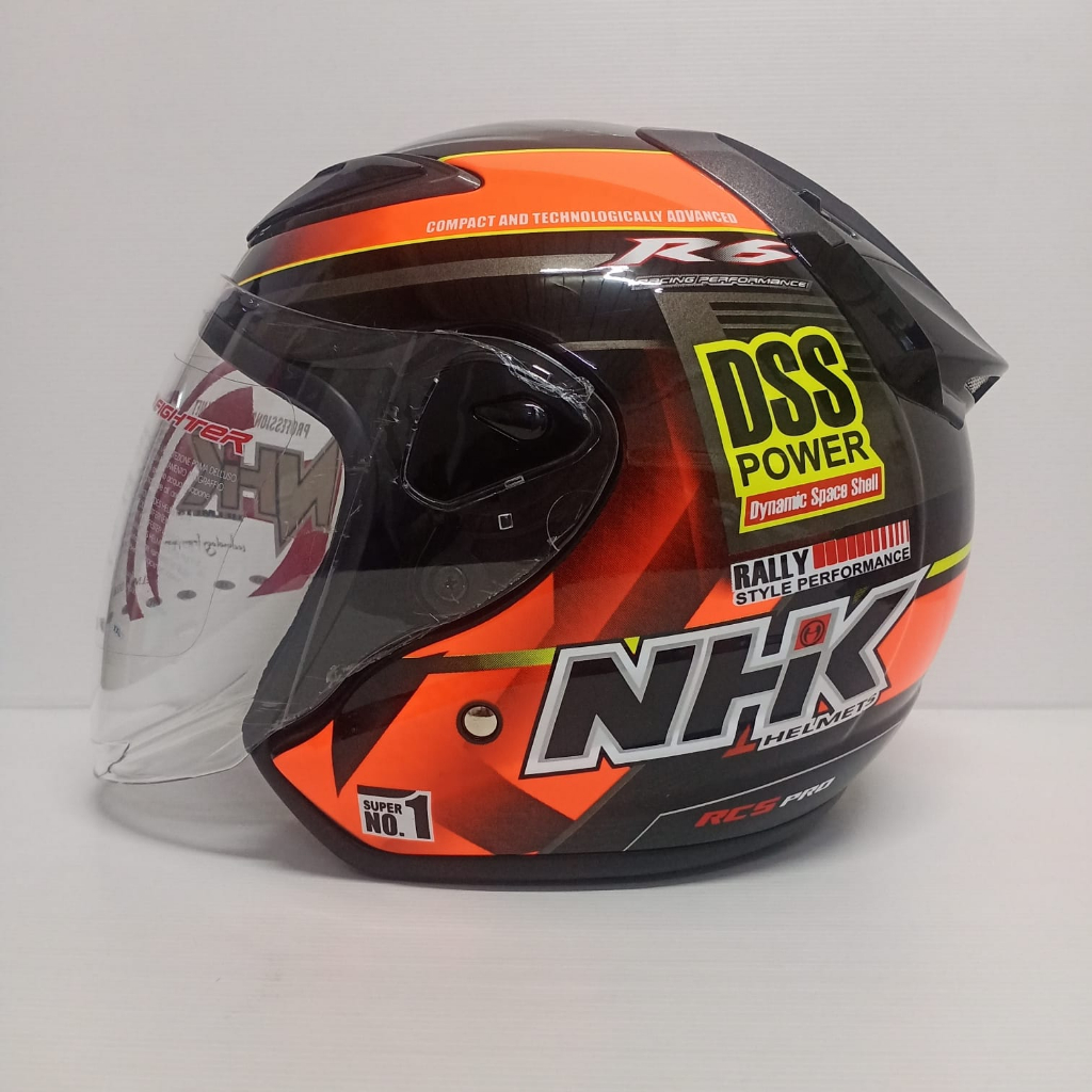 HELM NHK R6 MOTIF RALLY BLACK ORANGE