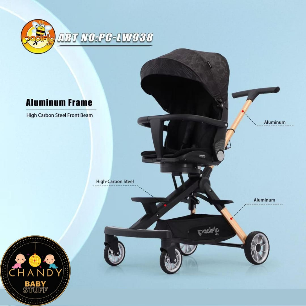 MAGIC STROLLER ALLOY PACIFIC LW 938 BISA 3 POSISI &amp; CABIN SIZE