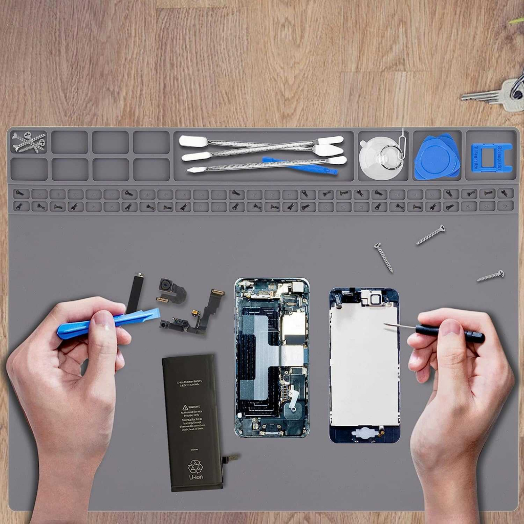Alas Solder Silikon Magnetic Soldering Mat Heat Resistant 40cm Tempat Perkakas Reparasi Perangkat Elektronik