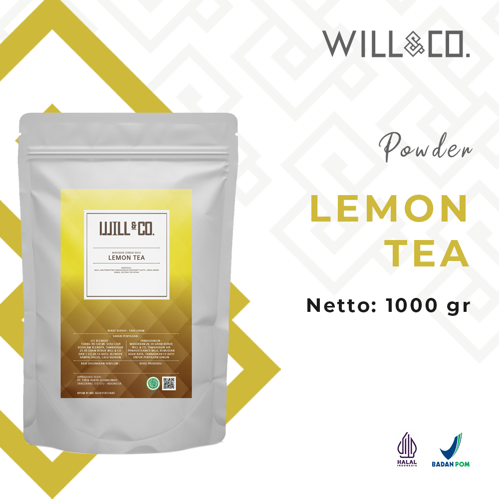 

Bubuk Minuman Lemon Tea Premium Will&Co Powder 1Kg