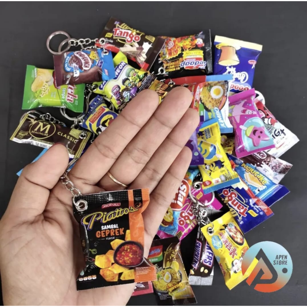 Gantungan Kunci Snack Mini Warna Rendom Termurah