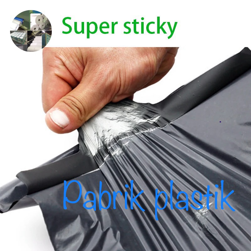 

tAe Plastik packing polymailer hitam GLOSY 30x40cm isi 100pcs permanent seal TEBEL