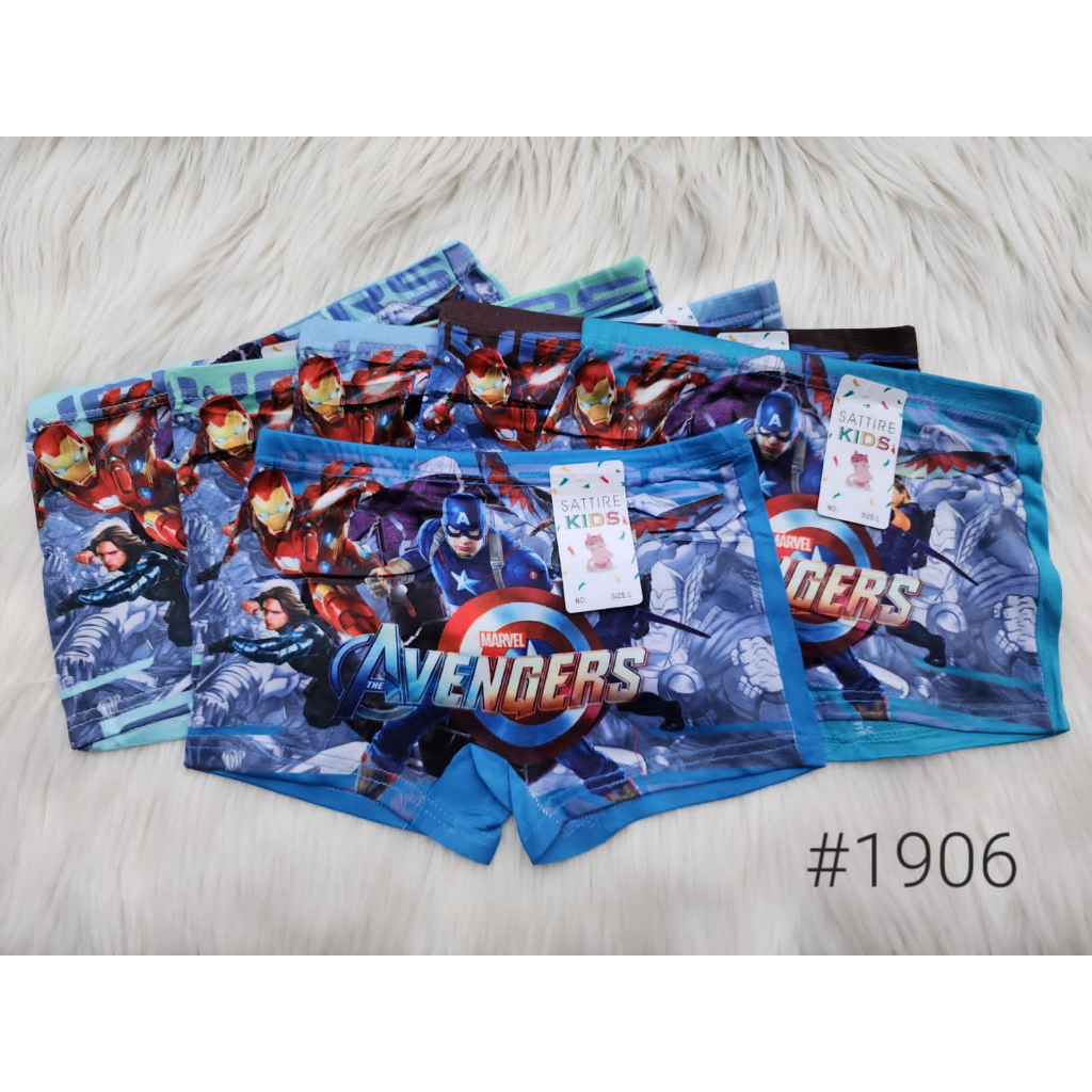 LUSINAN | Celana Dalam BOXER anak Laki laki Motif AVENGER / CD Dalaman anak COWOK Super LEBUT dan Nyaman