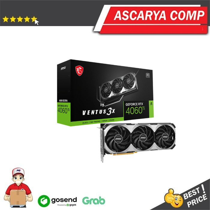 MSI GeForce RTX 4060 Ti 8GB GDDR6 - Ventus 3X 8G OC