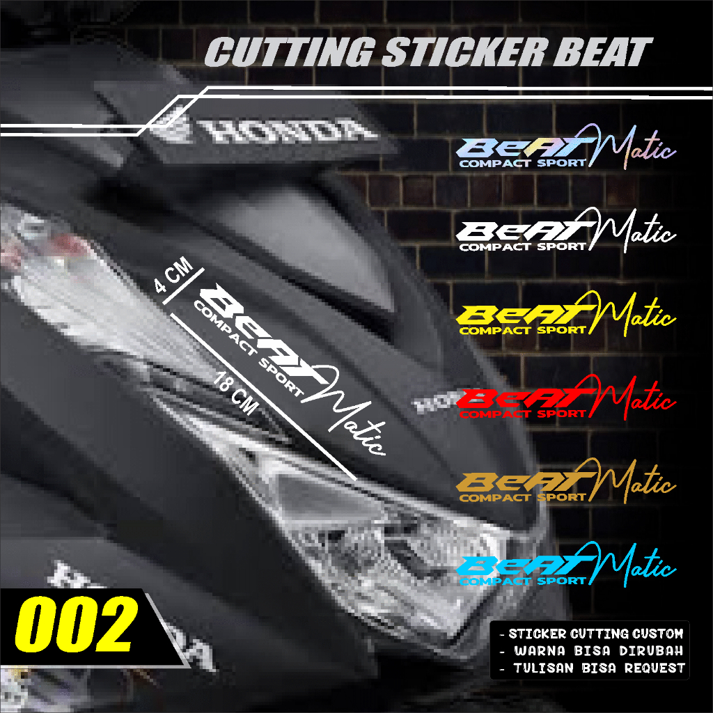 STICKER CUTTING BEAT MATIC -STIKER TULISAN BEAT MATIC 002