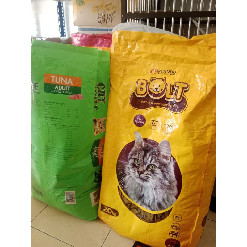 karung bekas makanan kucing 20kg
