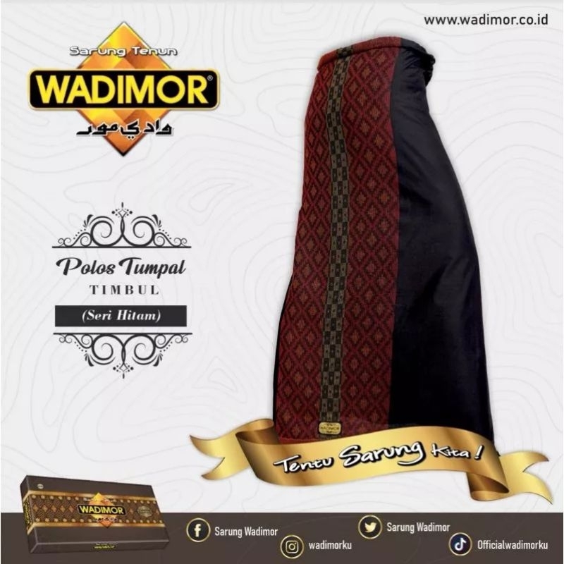 Sarung WADIMOR Polos TUMPAL TIMBUL Hitam