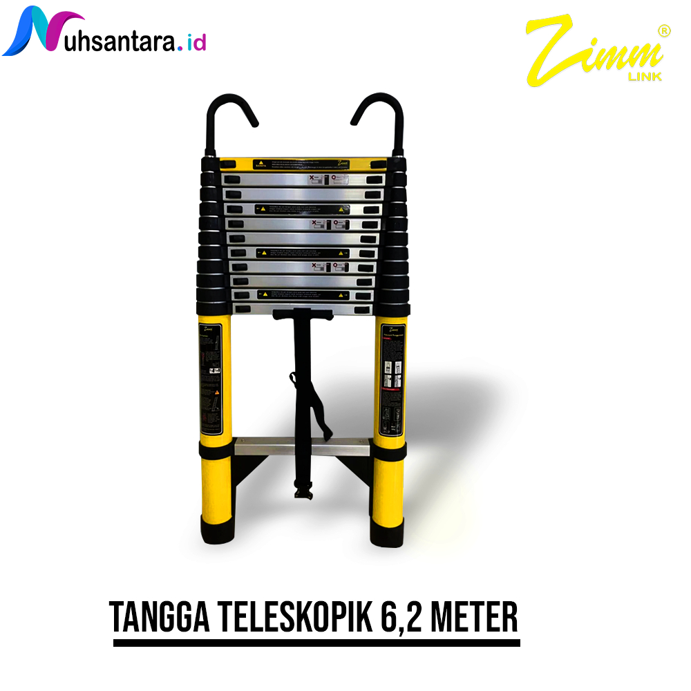 [𝐇𝐈𝐆𝐇 𝐐𝐔𝐀𝐋𝐈𝐓𝐘] Tangga Lipat Tangga aluminium Tangga Teleskopik 6,2 meter