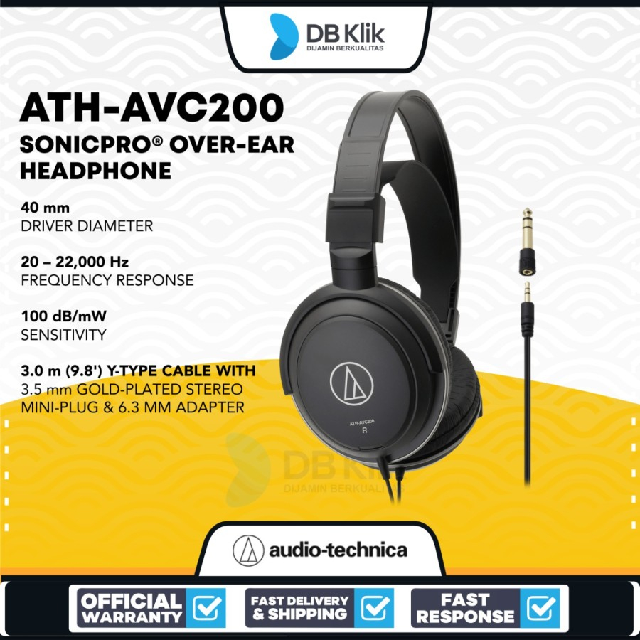 Headphone Audio Technica AVC200 SonicPro Over-Ear - ATH-AVC200