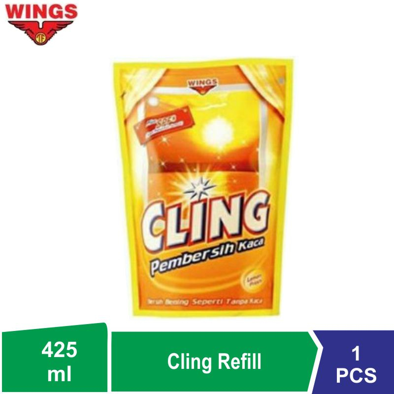 CLING Cairan Pembersih Kaca 425 ml Refill