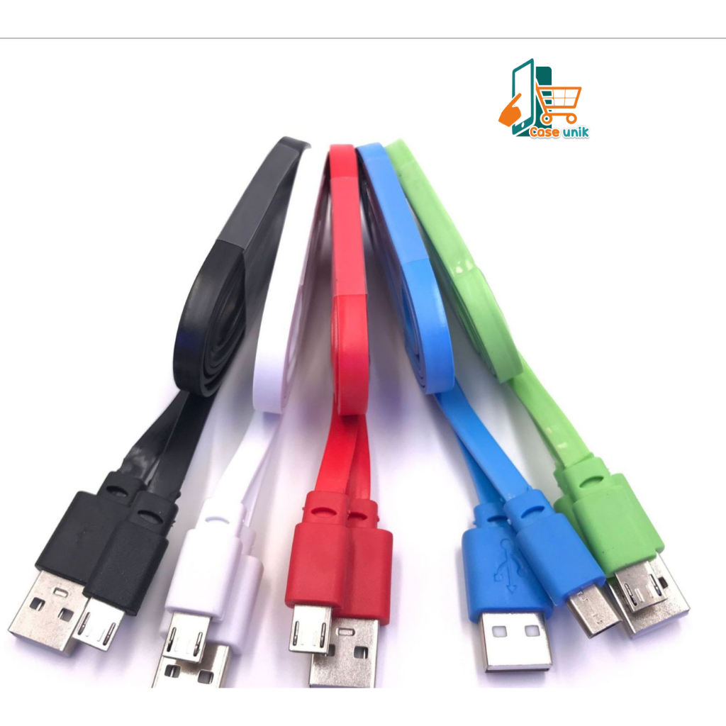 ￼KABEL CABLE DATA MACARON PIPIH GEPENG  MICRO USB , TIPE C USB , USB 2.4A WARNA LENGKAP SUPPORT FAST CHARGING 1M DATA CABLE ANDROID &amp; IOS CS5957