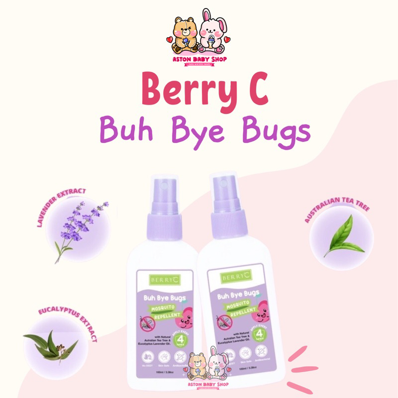 BerryC Berry c Buh Bye Bugs 100 ml Mosquito Repellent Spray anti Nyamuk