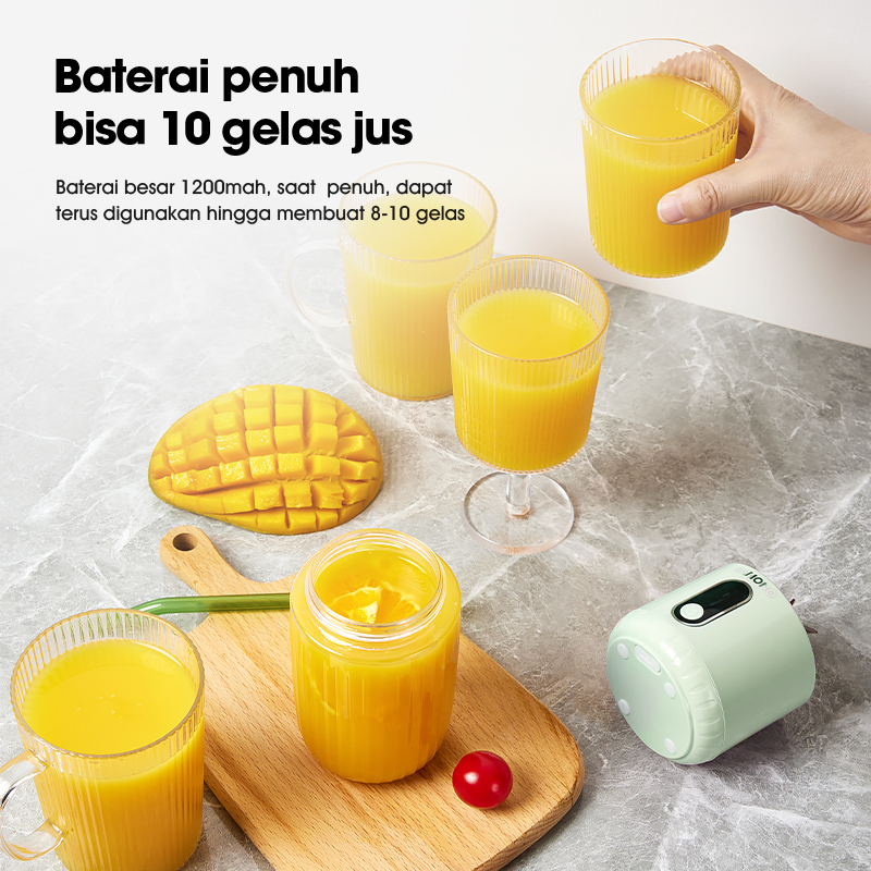 SAMONO Blender Portable Juicer Portable Blender Buah 6 Mata Pisau 1200 mAh Garansi 1 Tahun SW-Y6