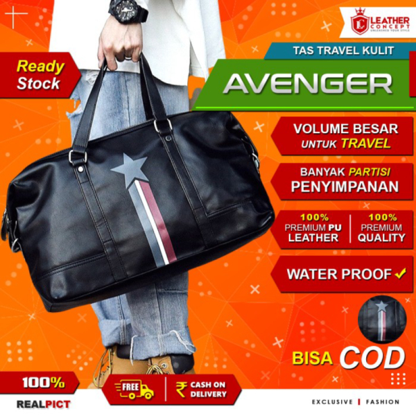 Jual Tas Travel Kulit Tas Gym Kulit Travel Bag Kulit Tas Kulit AVENGER Murah