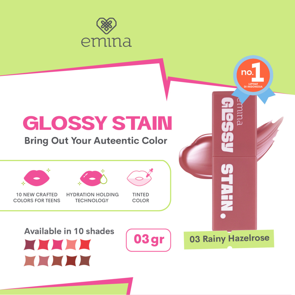 EMINA GLoSSY STAiN Lip Tint