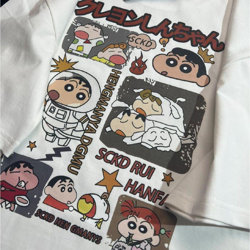 SINCHAN FACE CARTOON MEME T-SHIRT V1