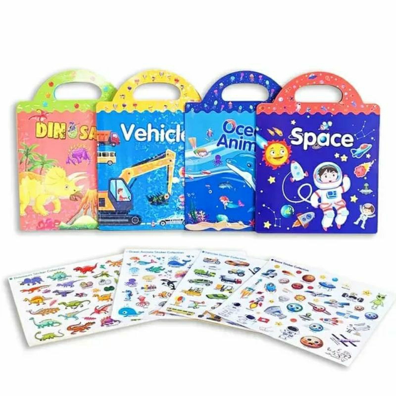 TM. Mainan buku stiker reusable bag book stiker