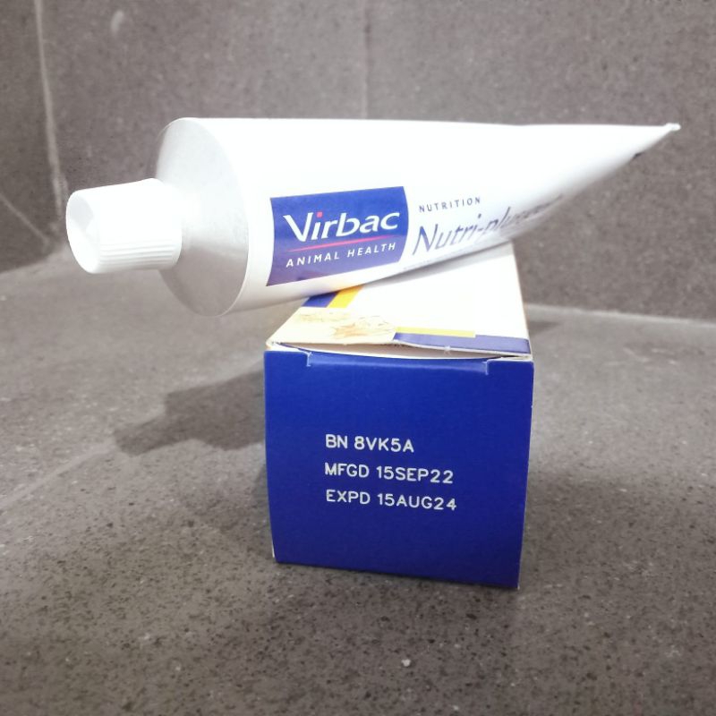 Virbac Nutri-plus gel nutriplus gel vitamin kucing &amp; anjing 120 gr | suplement vitamin virbac