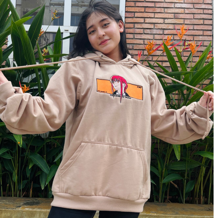 Hoodie Makima Shadow Embroidery Anime Manga Chainsaw Man Premium Unisex