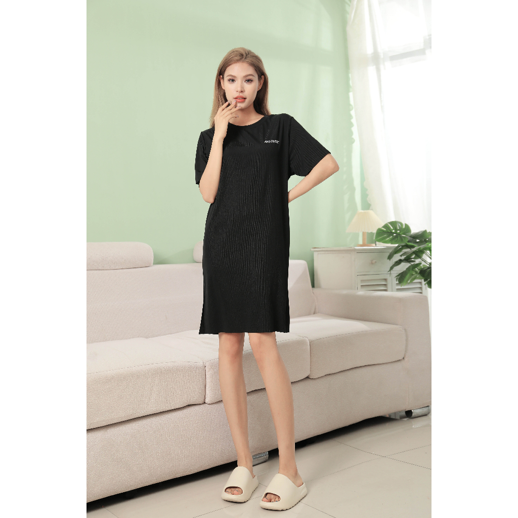 UNINICE COD Daster Kaos Wanita Baju Tidur Rumah Yang Sejuk dan Lembut Terbuat Dari Sutra ES