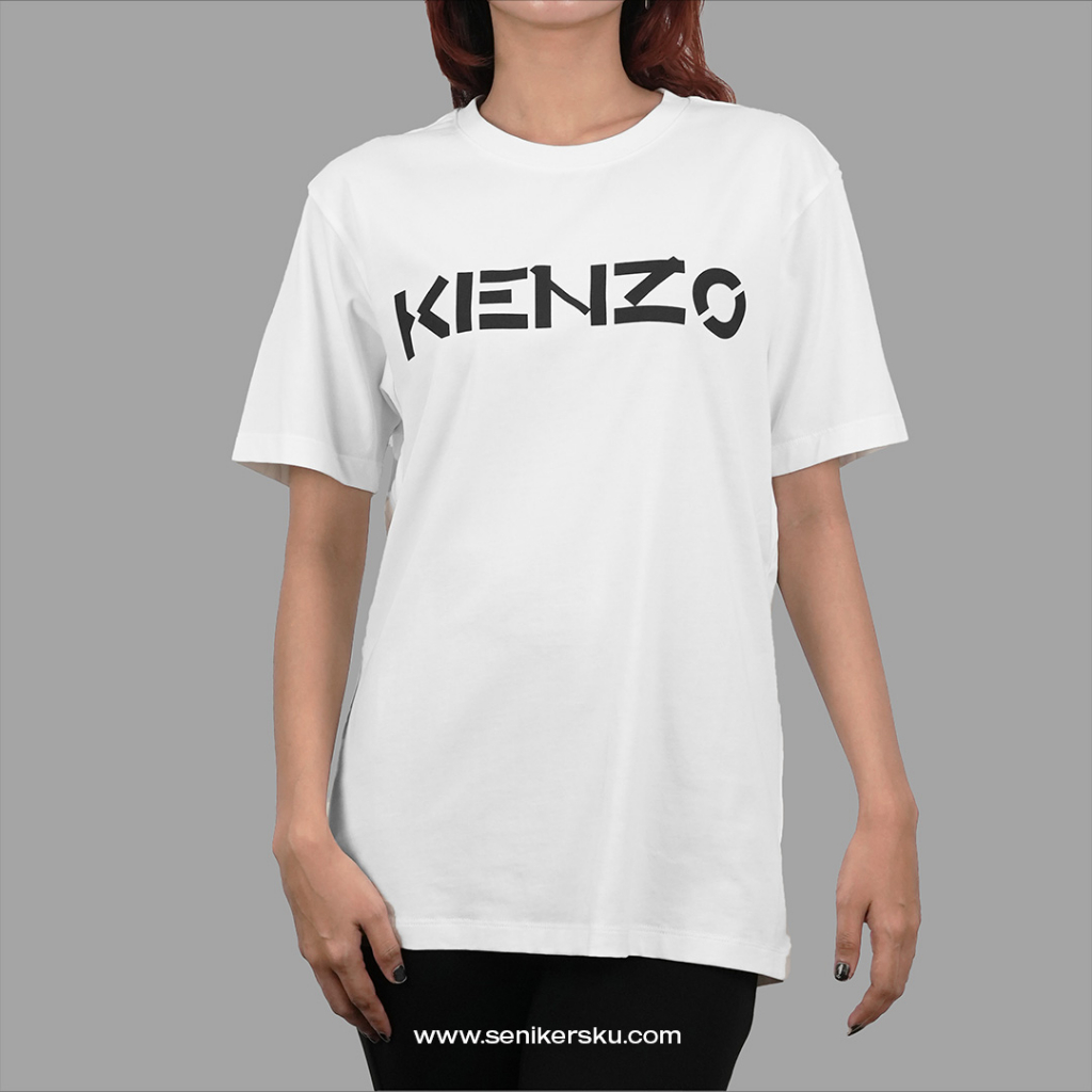 Kenzo Text Logo White Tee