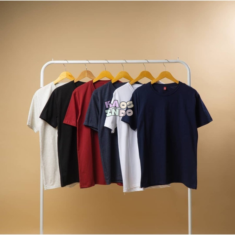 Kaos Polos Pria Cotton Combed Premium - Baju Kaos Pria - Kaos Pria Wanita Dewasa - Kaos Pria Polos ROUND NECK - Kaos Cewek Cowo UNISEX