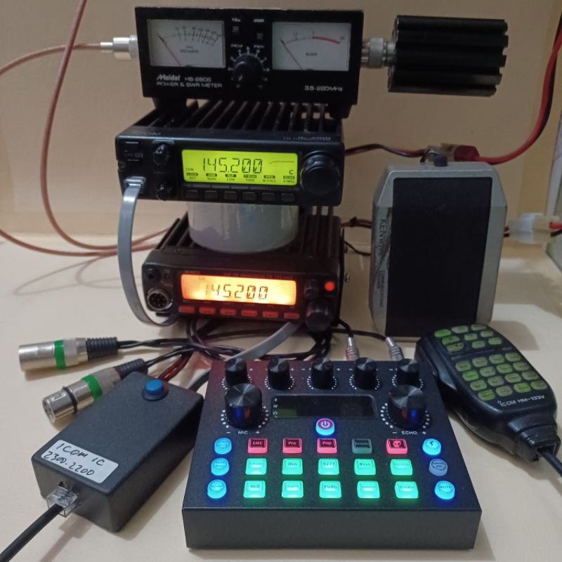 PTT BOX RADIO RIG MIXER SONCARD V8