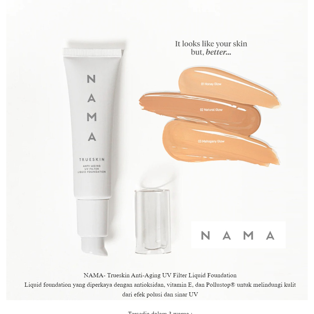 Nama Trueskin Aa Uv Filter Liquid Foundation