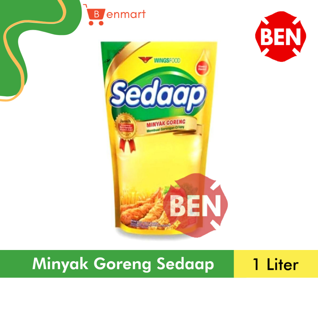 

Minyak Goreng Sedaap 1L 1 Liter 1 L Ltr Liter 1000ml 1000 ml - Refill