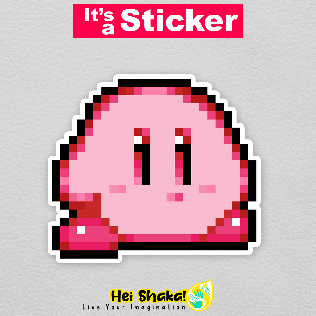 

Heishaka Stiker Kirby Classic Pixel Sticker Gamer Gaming Vinyl Anti Air