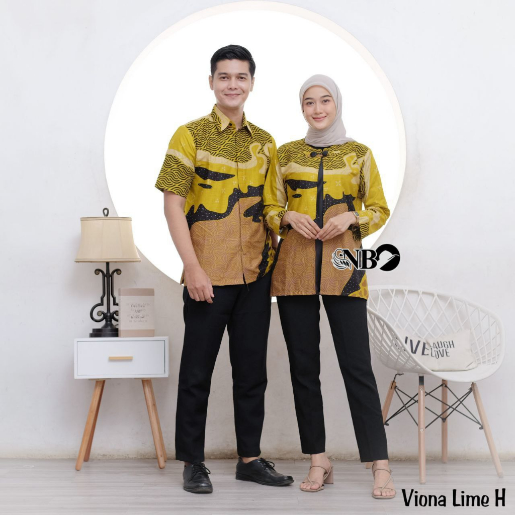 Batik Couple Modern Atasan Blouse Batik Kerja Kantor Wanita Seragam Batik M L XL XXL