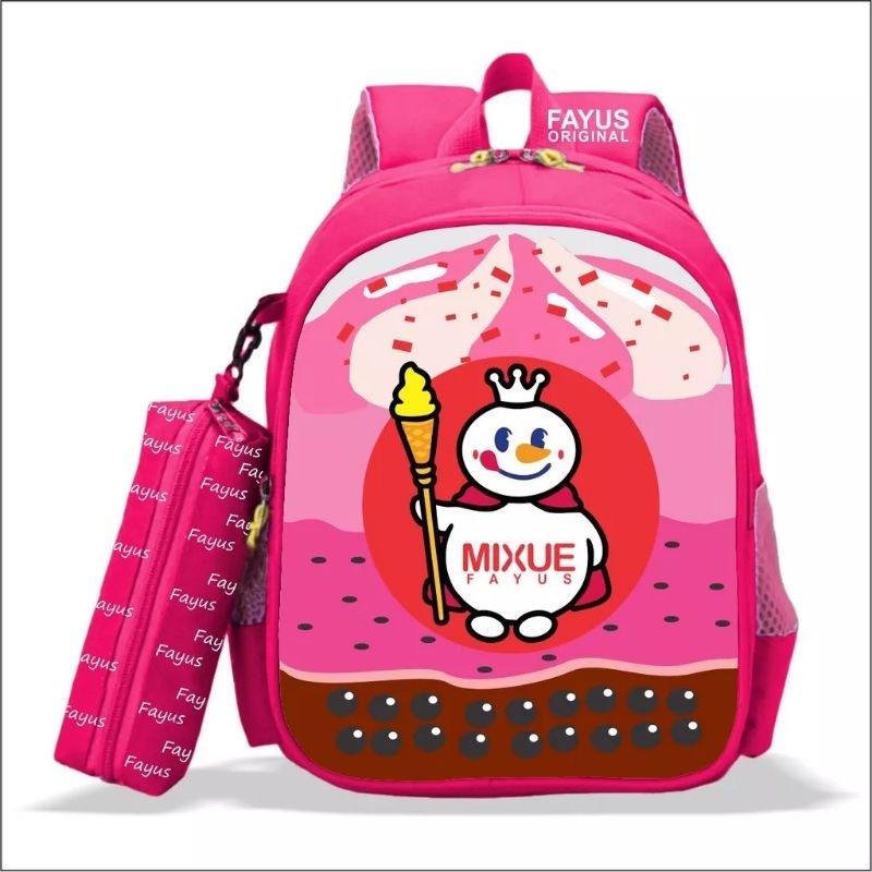 tas ransel sekolah anak tk sd ransel anak Mixue Free tempat Pensil