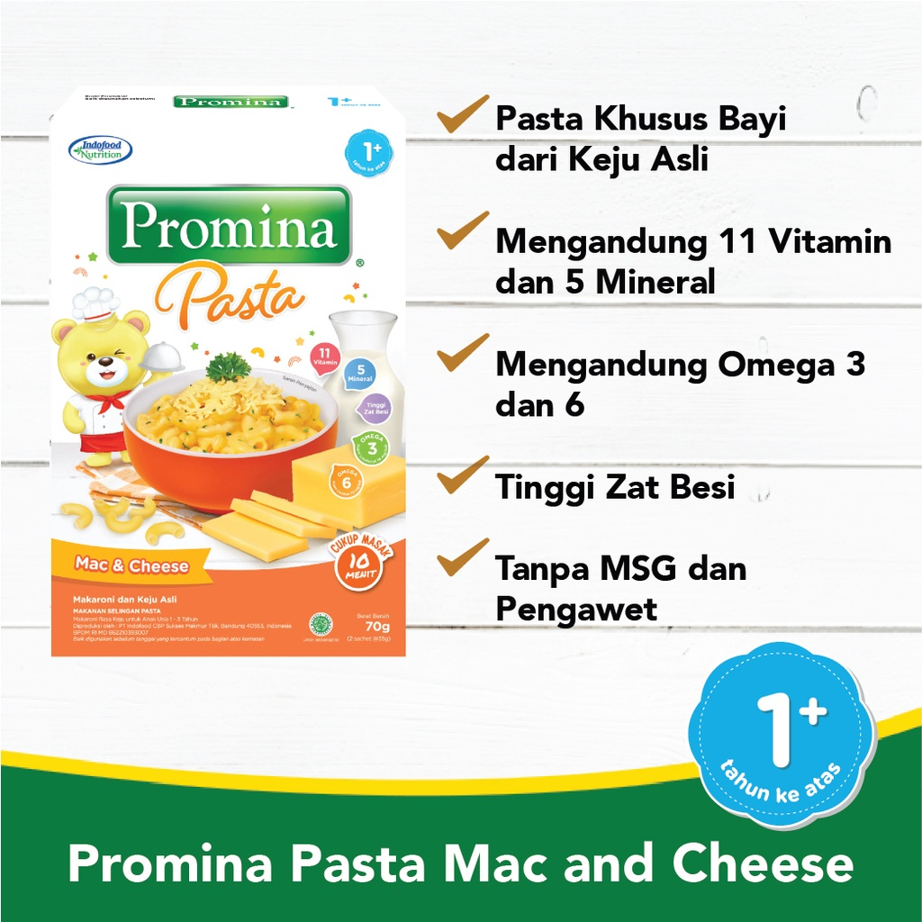 Promina Mac n Cheese 1 Tahun+ 70gr Cemilan bayi BB Booster, Anti GTM Biskuit bayi Makanan MPASI Bayi yummybebi