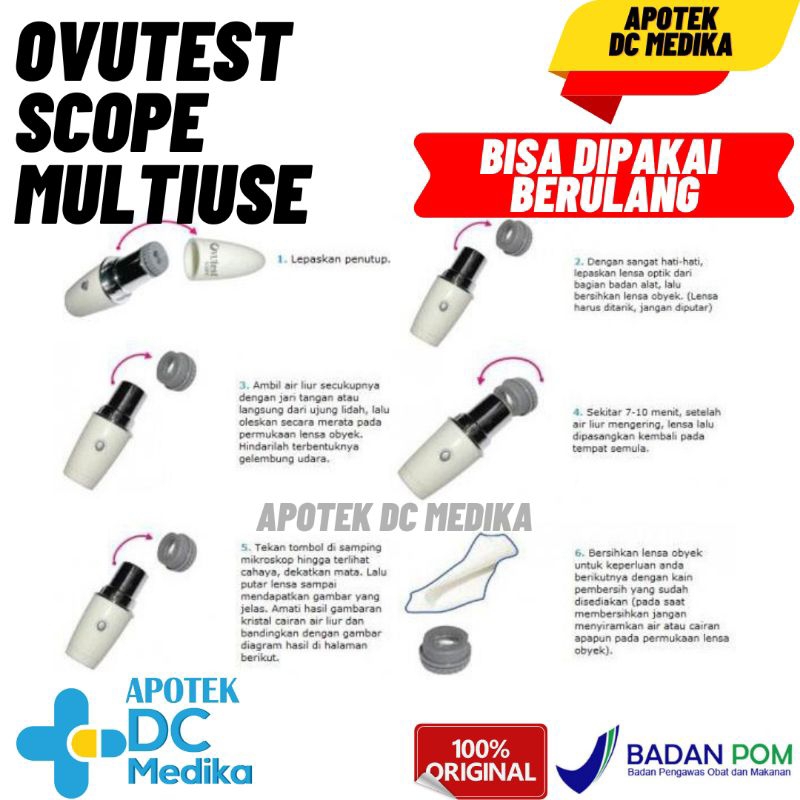 OVUTEST SCOPE / CEK MASA SUBUR / MULTIUSE / MULTI USE / BISA DIPAKAI BERULANG / MASASUBUR / OVULATION TEST / PROMIL / PROGRAM HAMIL