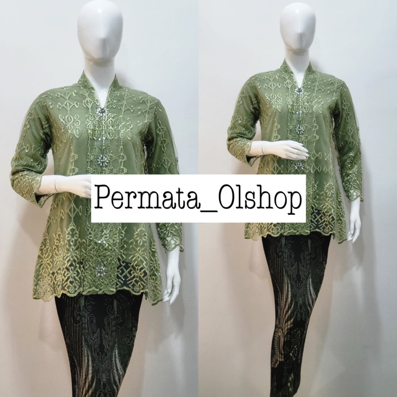 Permata Olshop / Setelan Kebaya Floy Payet / Kebaya Wisuda / Kebaya Busui Modern