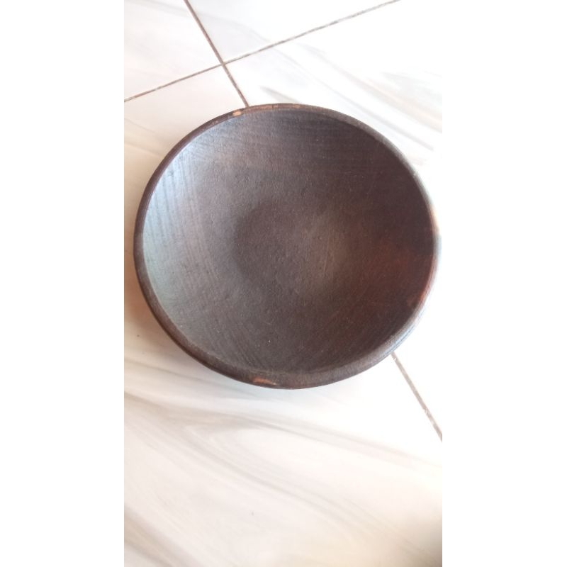 cobek tanah liat hitam 24 cm