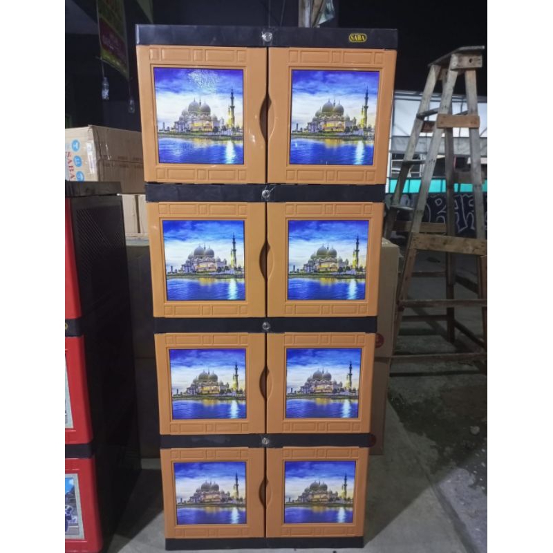 LEMARI KARAKTER SABA 4 TINGKAT / LEMARI PELASTIK SABA 4 SUSUN